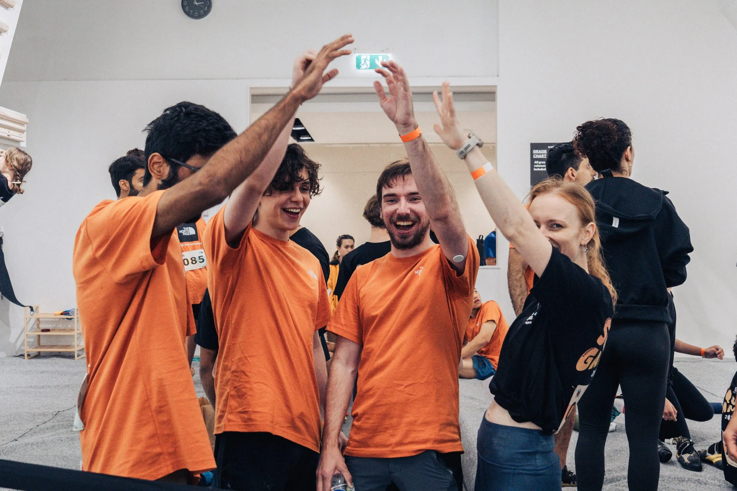 Bouldering competition team event