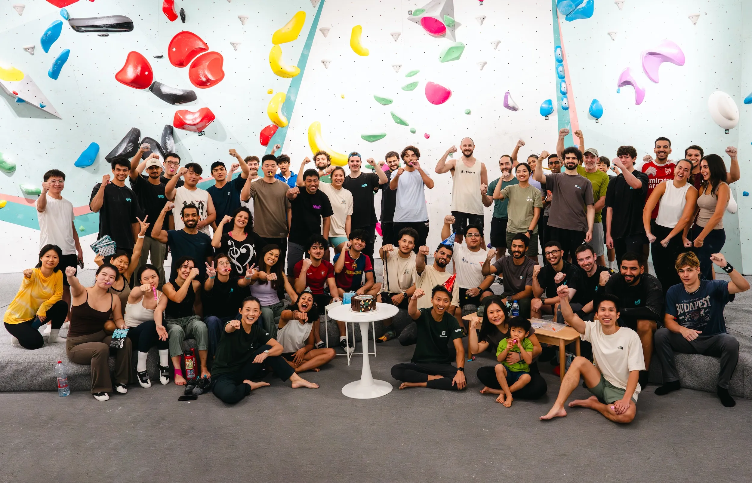 Group photo at GoClimb's 1st Anniversary