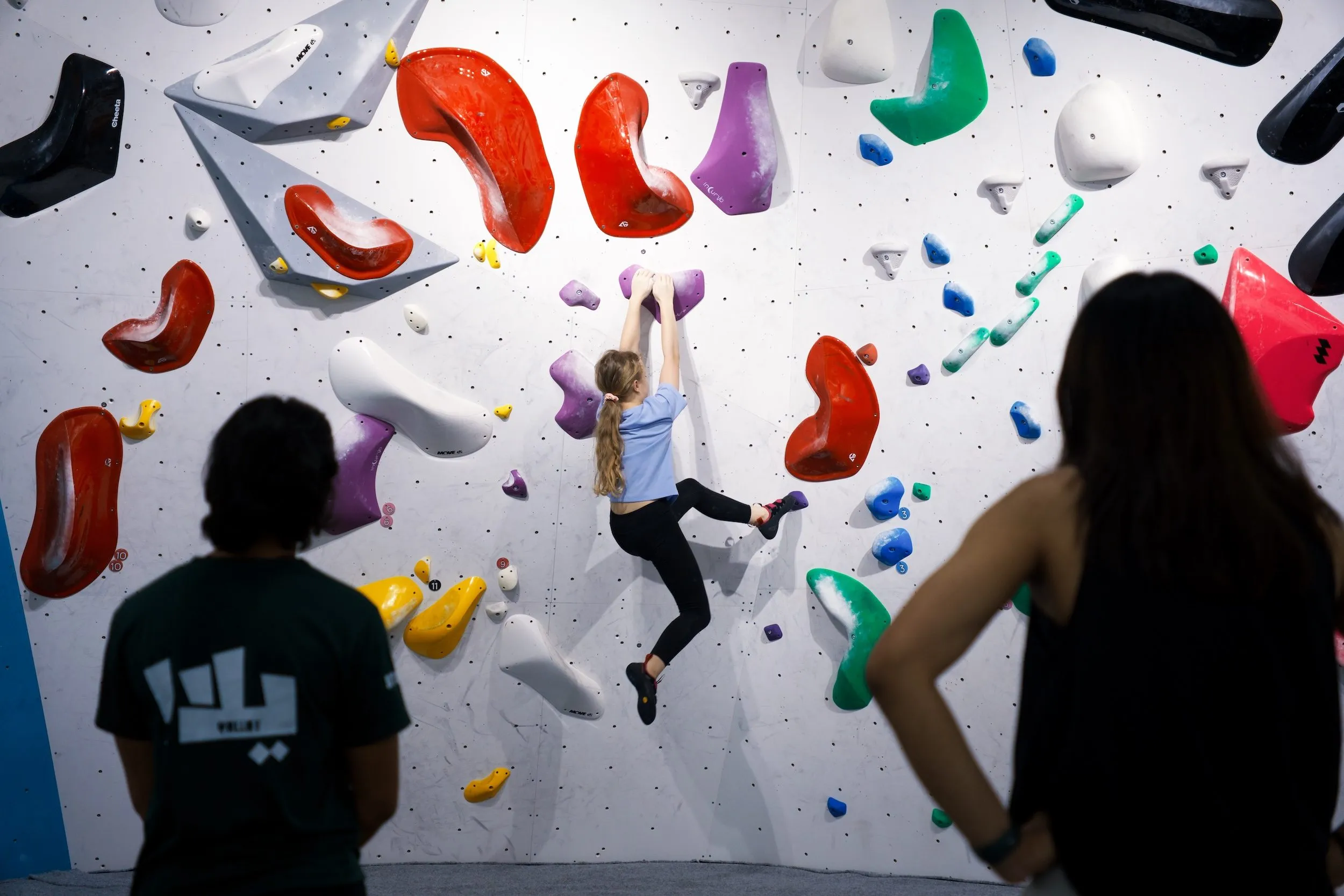 Female youth with coaches