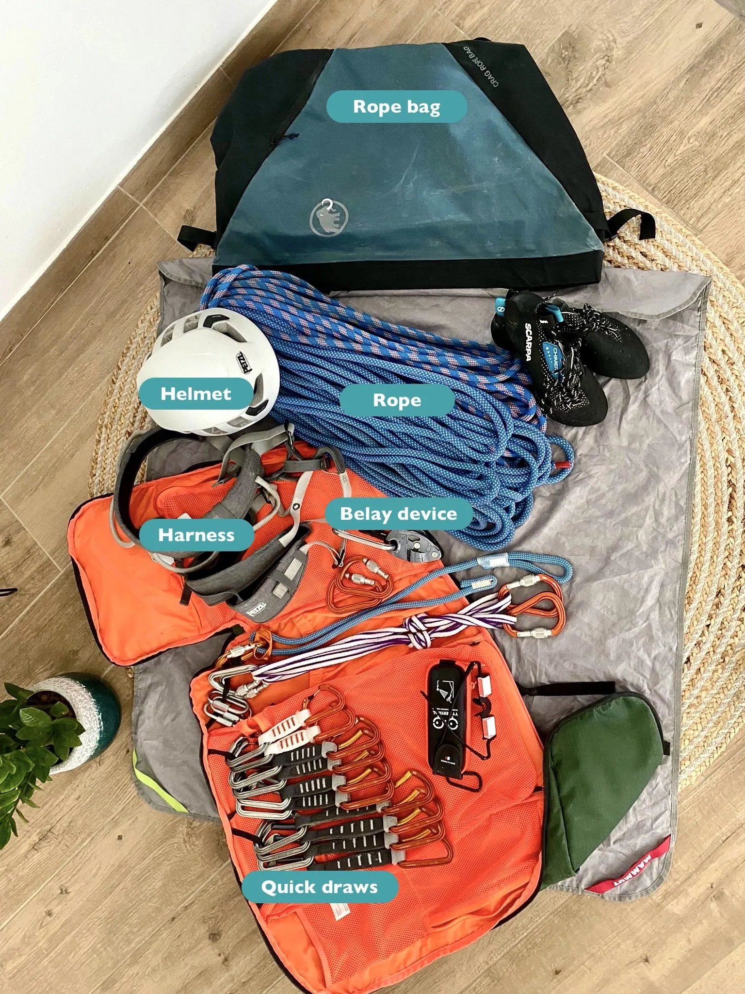 Sport climbing equipment