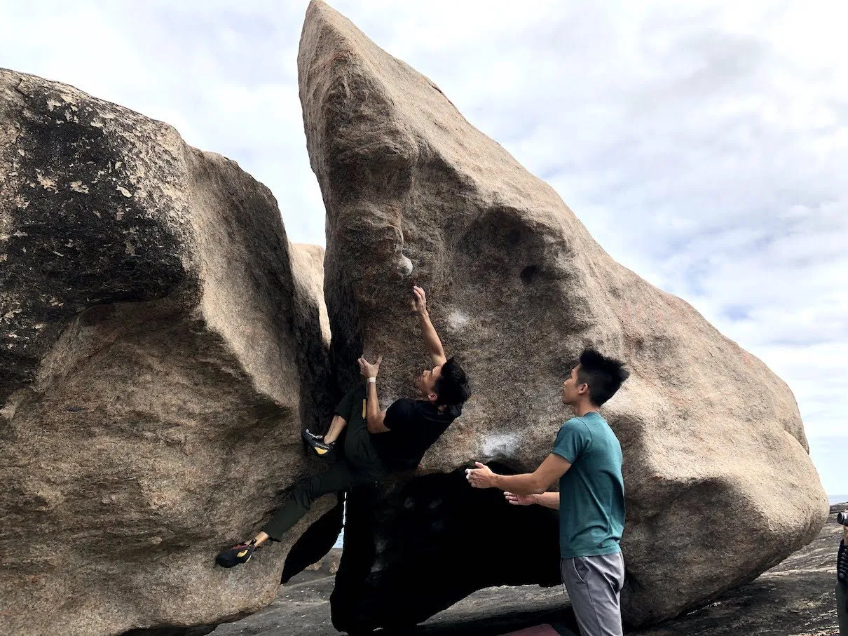 Clement on Sea Hagg (V6)