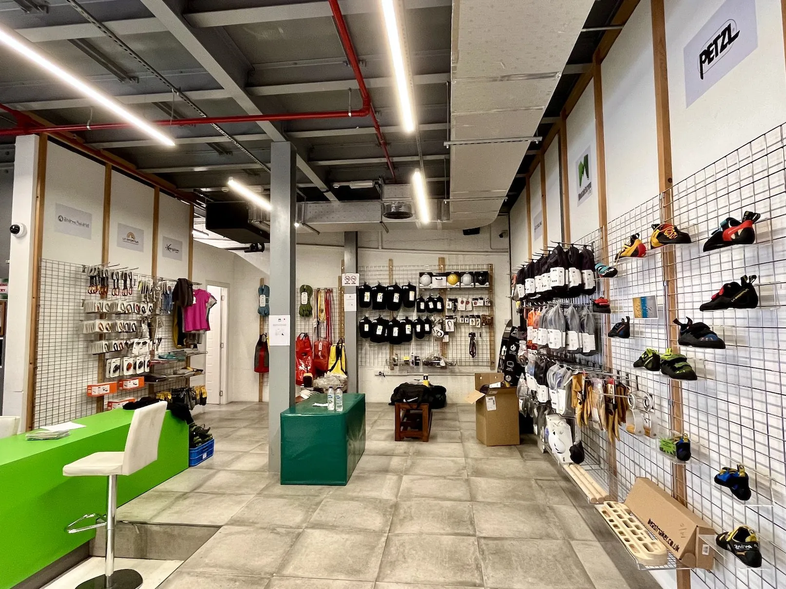 Mountain Extreme gear shop in their gym