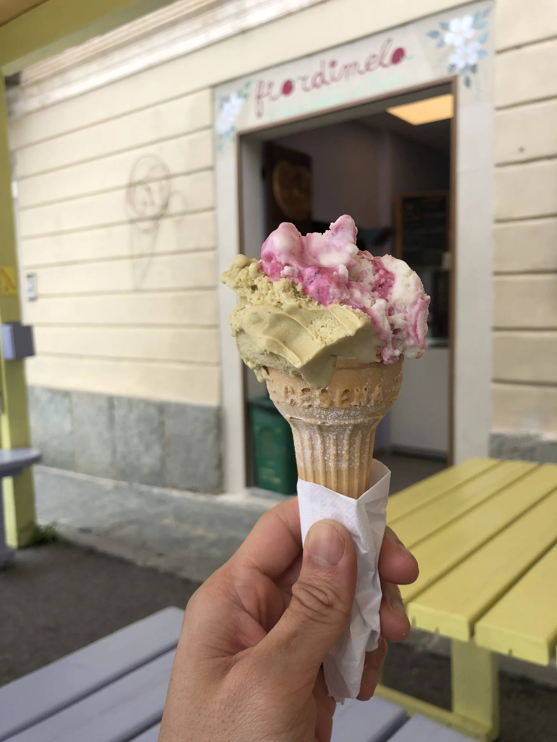Italian gelato from Gelateria Fiordimela in Chuiro
