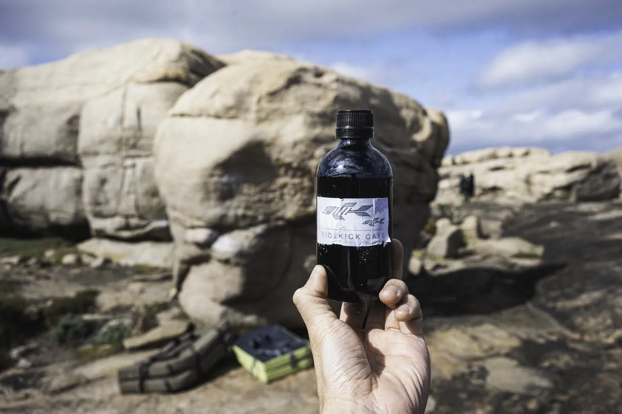 Cold brew coffee at the crag from Sidekick
